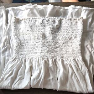 SO White Smocked Tube Top Pre Loved Size Medium